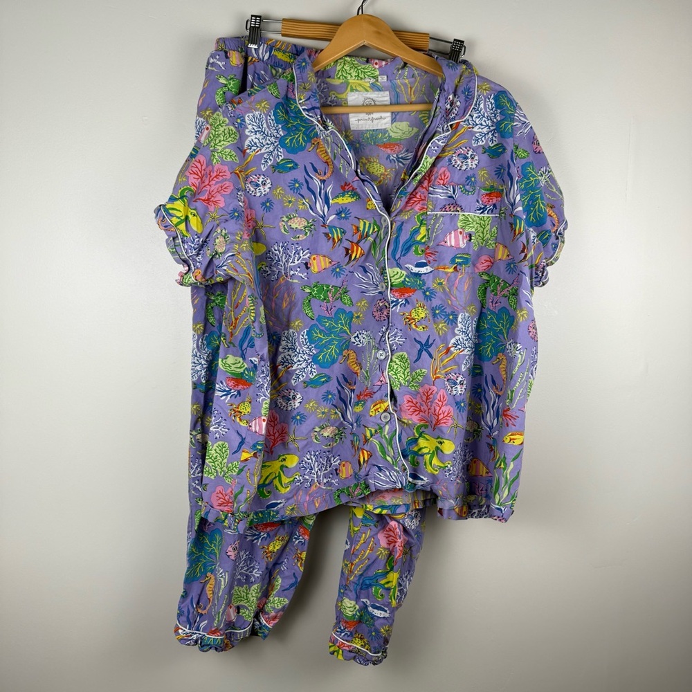 Printfresh Purple Floral Pajama Set